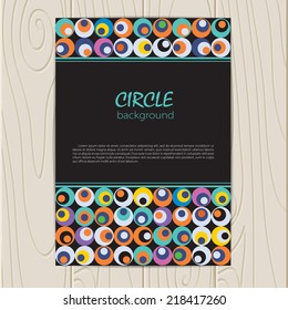 Vector retro color circle  corporate identity template. Eps10