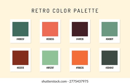 Vector Retro Color Palette Collection