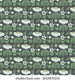 Color vectorial retro Flor Escandinavia e ilustración solar patrón de repetición sin fisuras decoración del hogar tela de moda y material gráfico digital