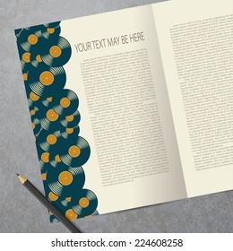 Vector retro color vinyl record corporate identity template. Eps10