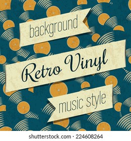 Vector retro color vinyl record card. Eps10
