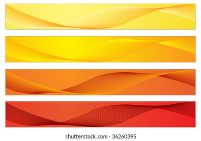 vector retro colorful banners
