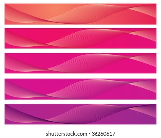vector retro colorful banners