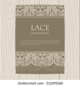 Vector retro corporate identity template with lace elements. Eps10