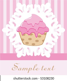 vector retro cupcake
