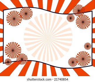 Vector Retro Design With Banner Copyspace
