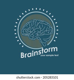 Vector retro design brainstorming background