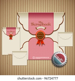Vektor Retro Envelope Set für Scrapbook-Design