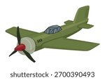 Vector retro fighter jet in a simple design for creative aviation projects