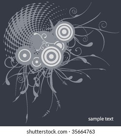vector retro floral background