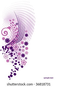 vector retro floral background