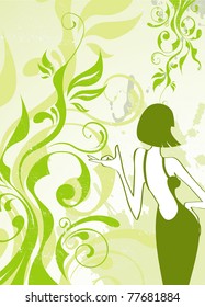 the vector retro floral background eps 8