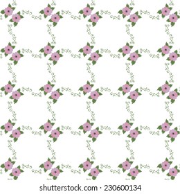 Vector retro floral background with flowers. Element for design vintage wallpaper. 