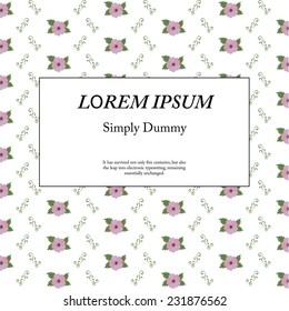 Vector retro floral background with flowers. Element for cover design, book design,  advertising. 