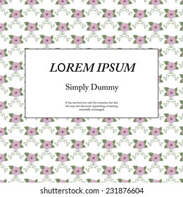 Vector retro floral background with flowers. Element for cover design, book design,  advertising. 