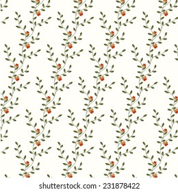 Vector retro floral background with flowers. Element for design vintage wallpaper. 
