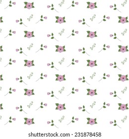 Vector retro floral background with flowers. Element for design vintage wallpaper. 