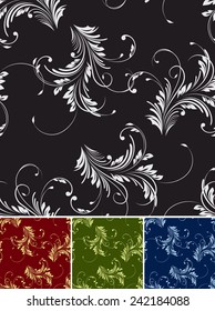 Vector retro  floral seamless background