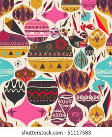 Vector Retro Floral (Seamless Pattern)