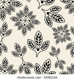 Vector Retro Floral (Seamless Pattern)