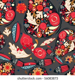 Vector Retro Floral (Seamless Pattern)