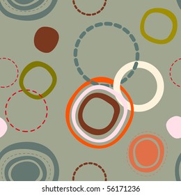 Vetor retro floral (padrão contínuo)