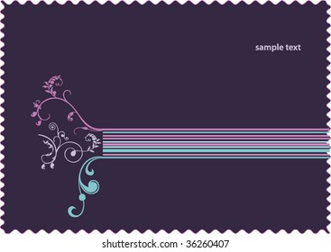 vector retro floral stamp background