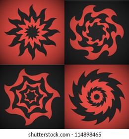  Vector Retro Flower Design