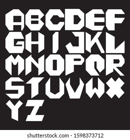 VECTOR OF RETRO FONT AND ALPHABET