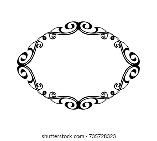 Vector  retro frames .Vector illustration. Black on white.