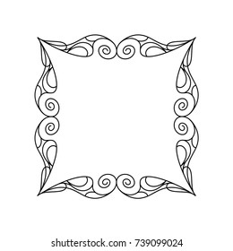 Vector  retro frames .Vector illustration. Black on white.