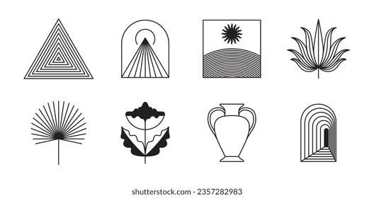Vector retro futuristic neo grunge elements for print and graphic designs, abstract shapes y2k, figures, wireframe, flames, tattoo gothic and boho style, stickers, stars, hearts and logo templates
