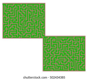 Vector Retro Game Maze for Children