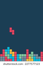 Vector retro game pattern background. Video old computer game