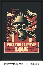 Vector Retro Gas Mask Tattoo Design