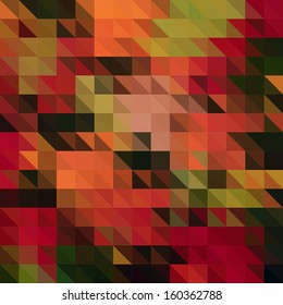 Vector retro geometric background of triangles in hipster style.