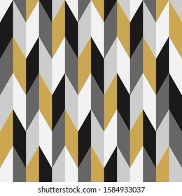 Vector retro geometric seamless pattern. Stylish abstract colorful background with shapes. Creative repeatable texture
