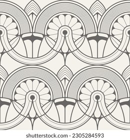 Vector retro geometric tiles pattern. Abstract seamless luxury background.