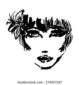 Vector Retro Girl