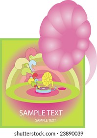 Vector, retro gramophone