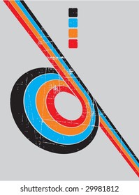 the vector retro grunge background