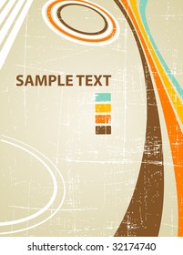 the vector retro grunge background