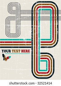 the vector retro grunge background