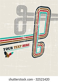 the vector retro grunge background
