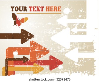 the vector retro grunge background