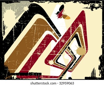 the vector retro grunge background