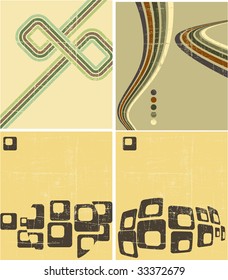 the vector retro grunge background