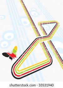 the vector retro grunge background