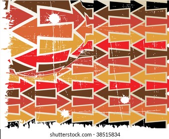 the vector retro grunge background