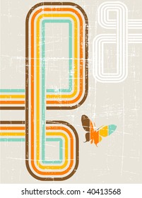 the vector retro grunge background